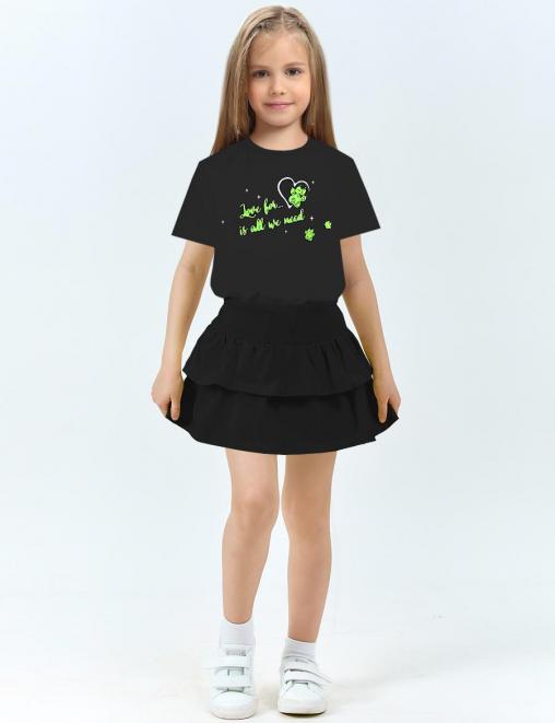 Детская юбка-шорты KETMIN ВИШЕНКА цв.Черный