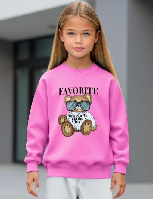 Свитшот детский KETMIN МИШКА TOY цв.Розовый