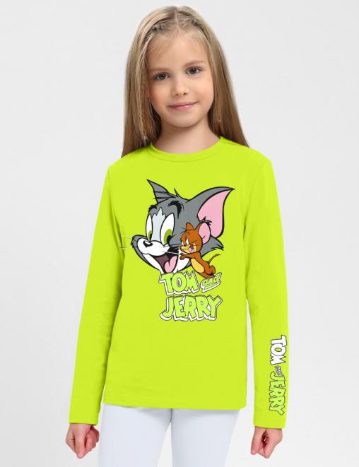 Лонгслив детский KETMIN ПРИВЕТ ТОМ И ДЖЕРРИ цв.Салатовый