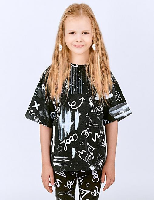 Футболка детская KETMIN PREMIUM ГРАФФИТИ цв.Чёрный
