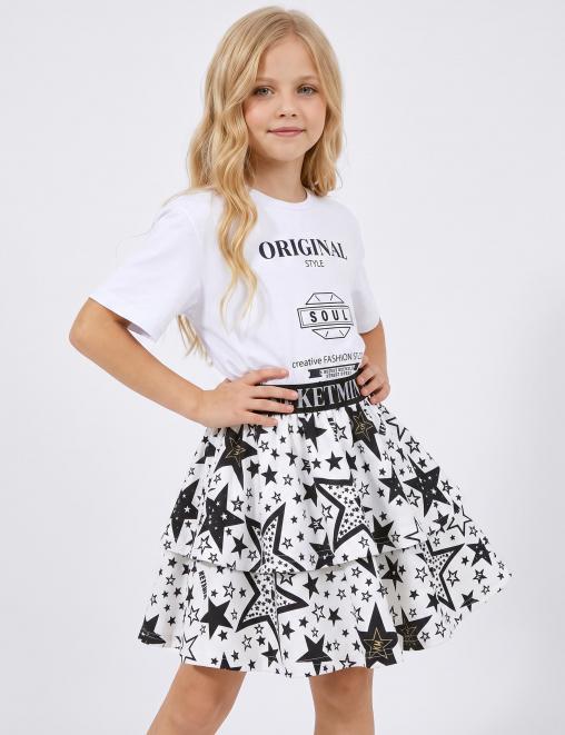 Детская юбка KETMIN VINTAGE цв.Star KM Белый
