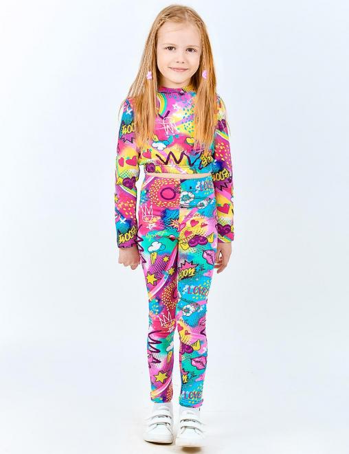 Спортивный костюм SUPERGIRL KETMIN Рашгард+Леггинсы цв.LOVELY Фукси