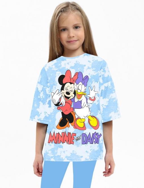 Футболка для девочки KETMIN ПОДРУЖКИ цв.Тай Дай Голубой Футболка для девочки KETMIN ПОДРУЖКИ цв.Тай Дай Голубой