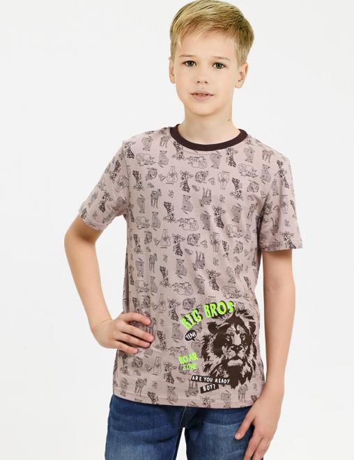 Футболка детская KETMIN ЛЕВ цв.Шоколад