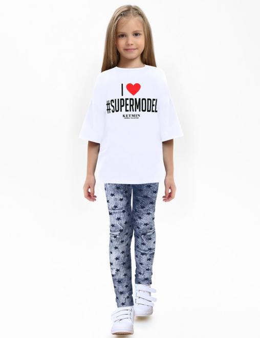 Легинсы детские KETMIN  ДЖИНС синий/ Звезды синие