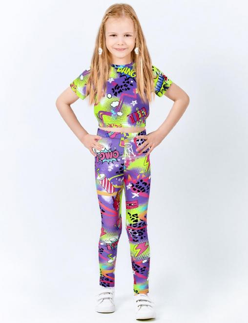Спортивный костюм SUPERGIRL KETMIN Топ+Леггинсы цв.LOVELY Сиреневый