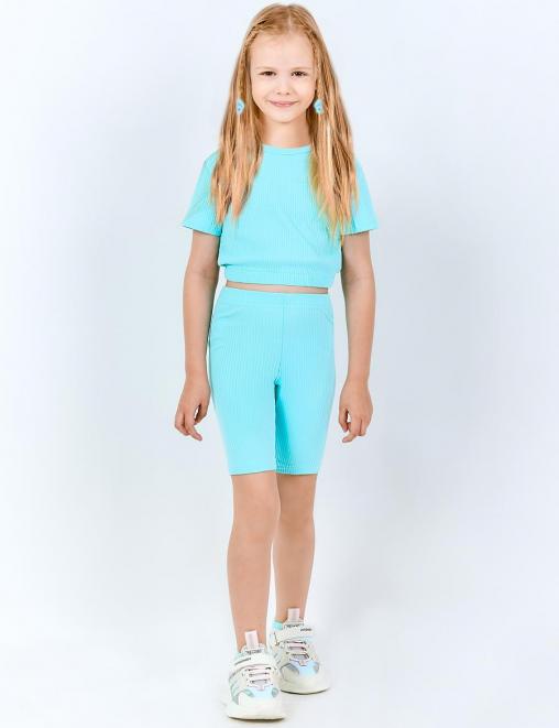Спортивный костюм МАЛИБУ KETMIN цв.Бирюза (Топ/Велосипедки)