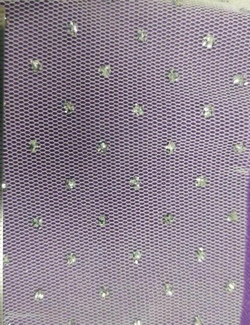 Сетка с блестками мушка цв.Белый/Серебро