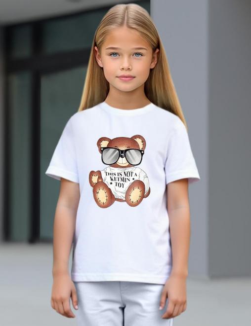 Футболка для девочки KETMIN HOME PR МИШКА TOY цв.Белый