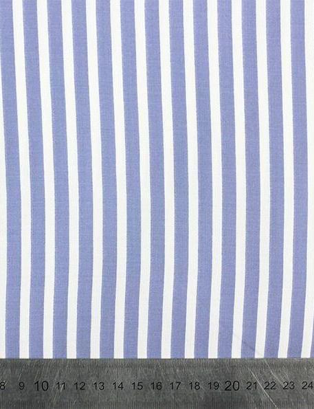 Ткань Штапель Полоса голубая