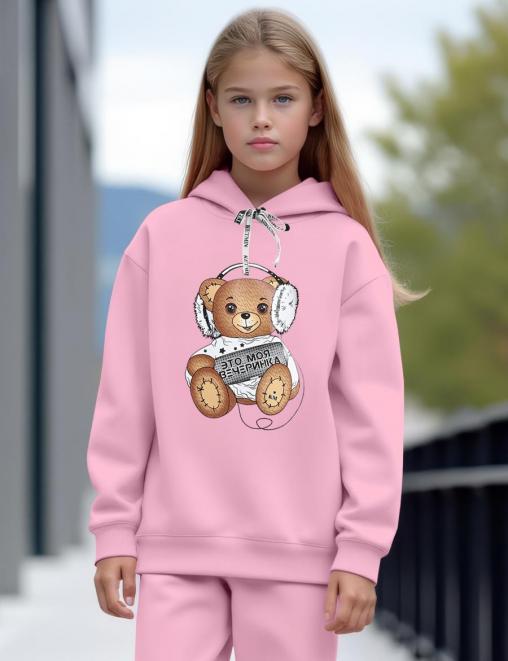 Толстовка детская KETMIN ВЕЧЕРИНКА с начёсом цв.Розовый