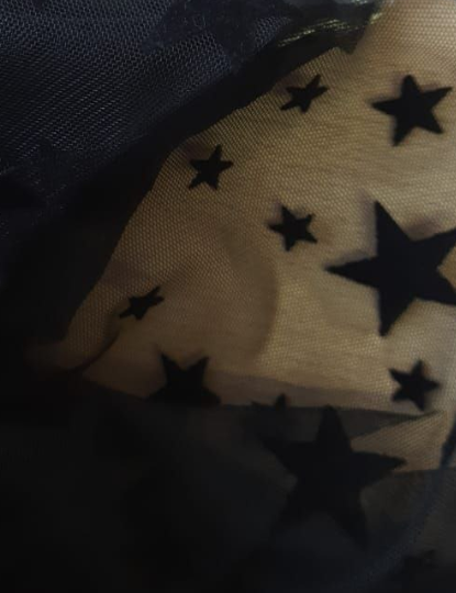 Сетка флок ЗВЕЗДЫ цв.Черный