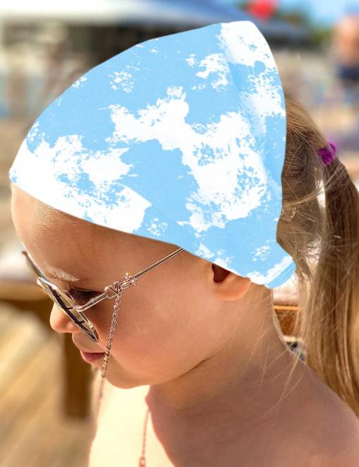 Бандана детская ХЛОПОК цв.Тай Дай Голубой