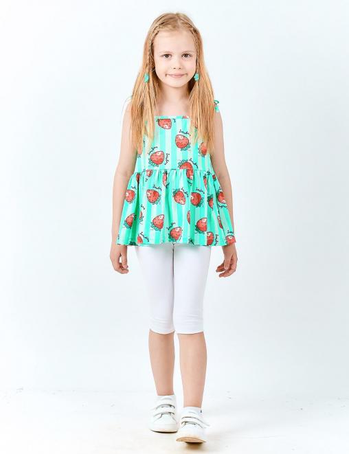 Топ для девочки KETMIN SUNNY DAY цв.Клубника/мятная полоса