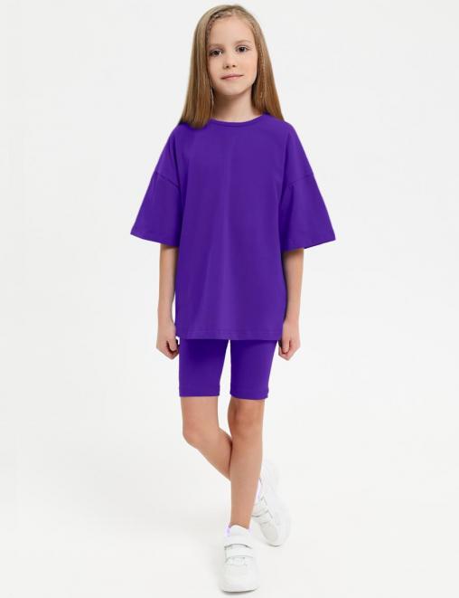 Костюм для девочки KETMIN МАЛИНА COLOR цв.Фиолетовый (Футболка/Велосипедки)