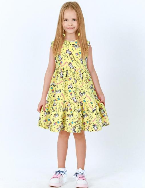 Платье для девочки KETMIN НЕЖНОСТЬ цв.Единорожки желтый
