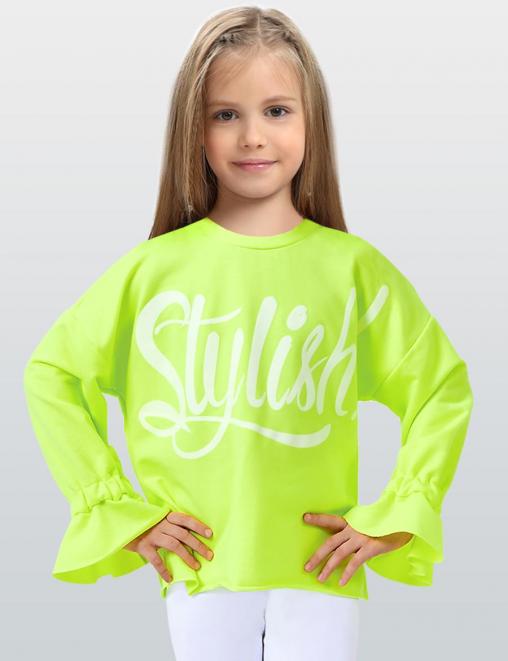 Толстовка для девочки KETMIN STYLISH цв.Лайм