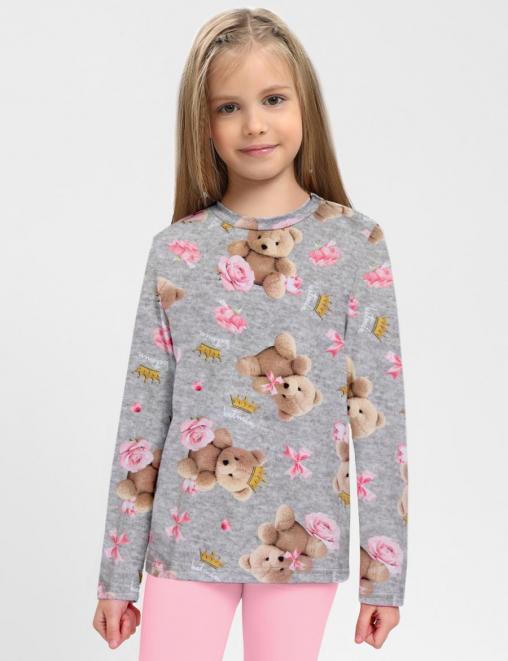Лонгслив для девочки KETMIN Мишка ROSE