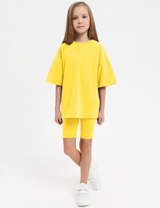 Костюм для девочки KETMIN МАЛИНА COLOR цв.Желтый (Футболка/Велосипедки)