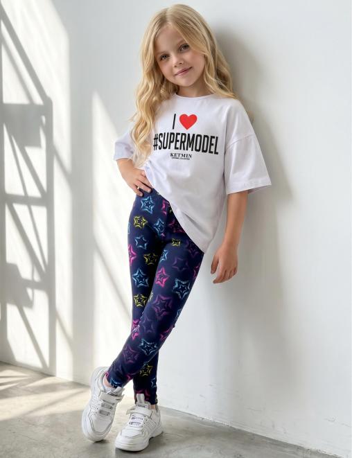 Легинсы детские KETMIN ЗВЁЗДЫ НЕОН цв.Синий