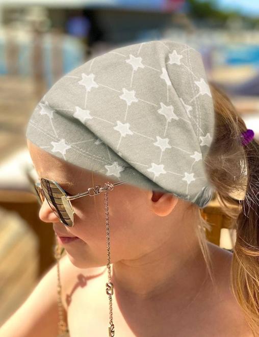 Бандана детская ХЛОПОК цв.Звёзды на бежевом