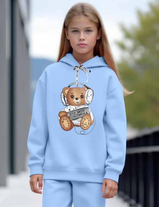 Толстовка детская KETMIN ВЕЧЕРИНКА с начёсом цв.Голубой