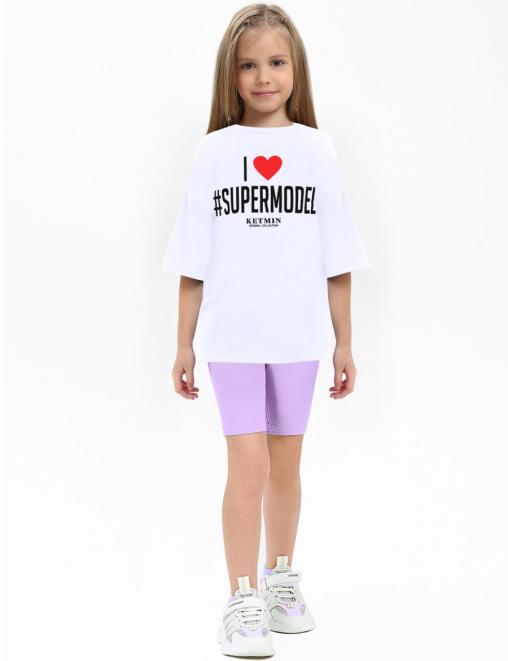 Велосипедки для девочки FITNESS цв.Сиреневый