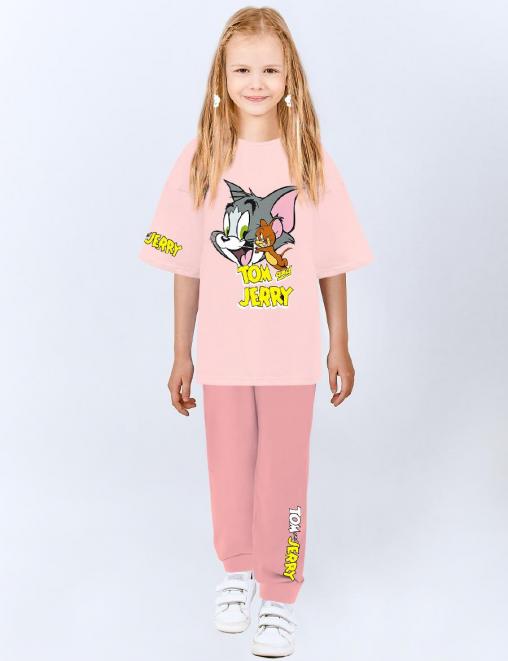 Костюм детский KETMIN ТОПЧИК ТОМ И ДЖЕРРИ LIFE цв.Пудра (Футболка/Брюки)