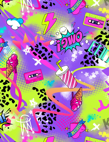 Кулирка с лайкрой ПЕНЬЕ Диджитал ш/полотно LOVELY цв.Сиреневый