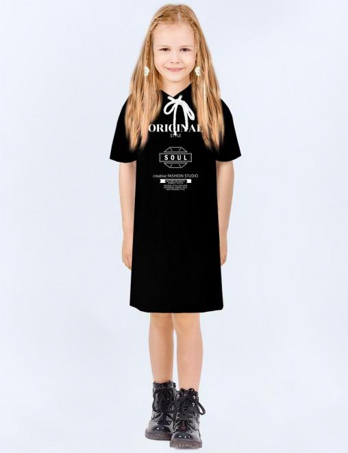 Платье-толстовка для девочки KETMIN SENSATION цв.Чёрный