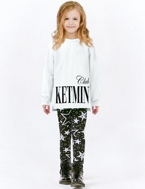 Костюм для девочки KETMIN FASHION CLUB цв.Белый/Чёрный