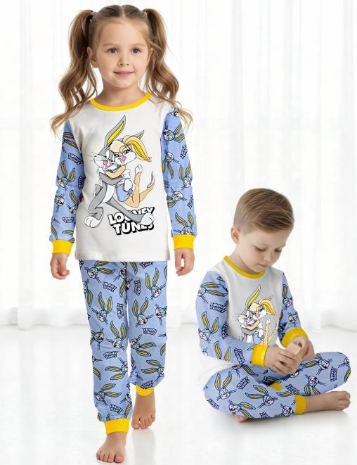 Пижама детская KETMIN HOME LOONEY TUNES цв.Голубой/Молочный