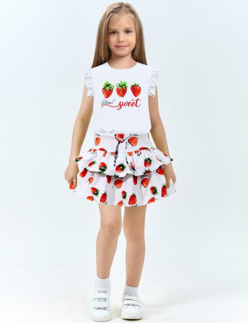 Детская юбка-шорты KETMIN BRIGHT SUMMER цв.Клубничка