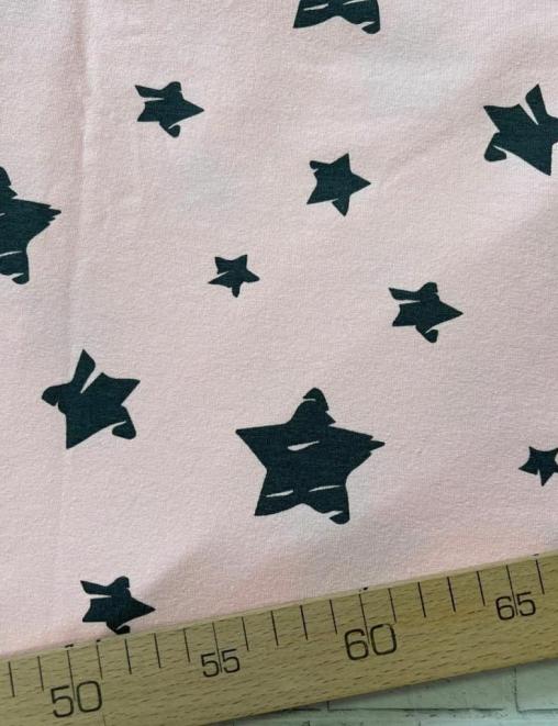 Кулирка с лайкрой ОП ш/полотно ЗВЕЗДЫ цв.Розовый