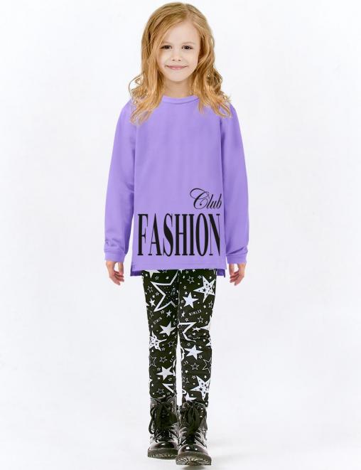 Костюм для девочки KETMIN FASHION CLUB цв.Лиловый/Чёрный