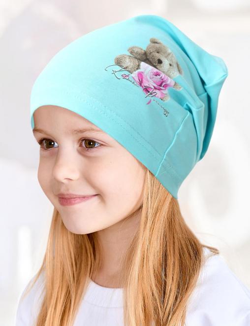 Шапка летняя Мишка ROSE цв.Бирюза