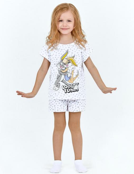 Пижама детская КОМФОРТ LOONEY TUNES цв. Белый (Футболка/Шорты) Пижама детская КОМФОРТ LOONEY TUNES цв. Белый (Футболка/Шорты)