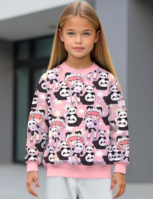 Свитшот детский KETMIN ПАНДОЧКА И МИЛА цв.Розовый