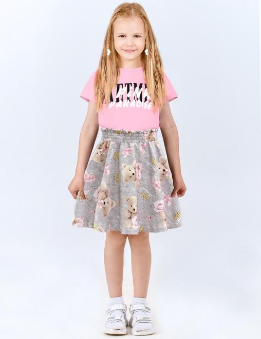 Юбка для девочки KETMIN НЕЗАБУДКА МИШКА ROSE