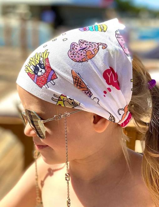 Бандана детская ПРЕМИУМ цв.SWEET Белый