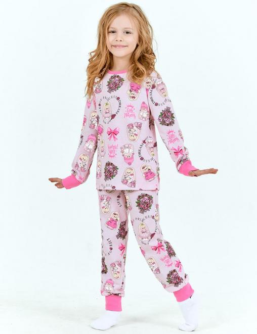 Пижама детская KETMIN CLASSIC ЗАЙЧИКИ цв. Розовый (Лонгслив/Брюки)