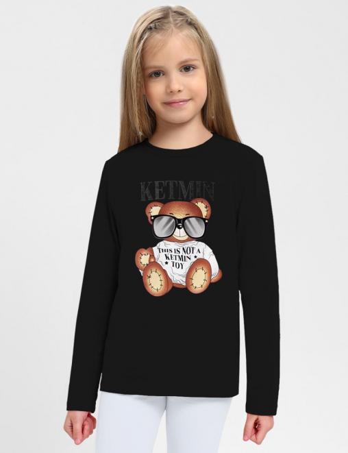 Лонгслив детский KETMIN МИШКА TOY цв.Чёрный