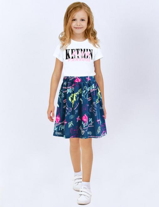 Юбка для девочки KETMIN ЛЕТНИЙ ОТДЫХ цв.Мишки Неон