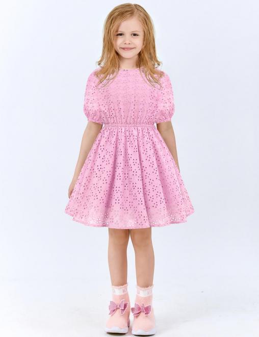 Платье для девочки KETMIN BRILLIANCE тк.Ришелье цв.Розовый