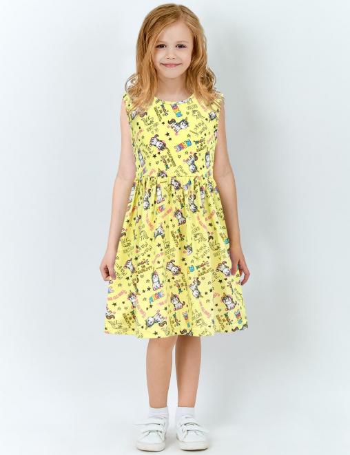 Платье для девочки KETMIN ТУТТИ ФРУТТИ цв.Единорожки желтый