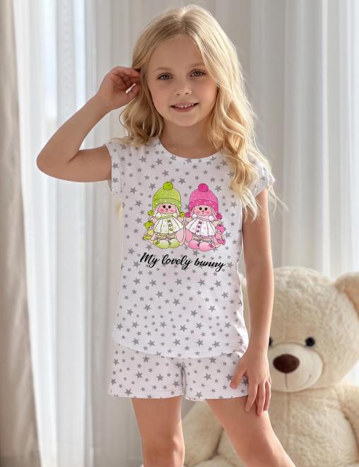 Пижама детская КОМФОРТ MY LOVE BUNNY (Футболка/Шорты)