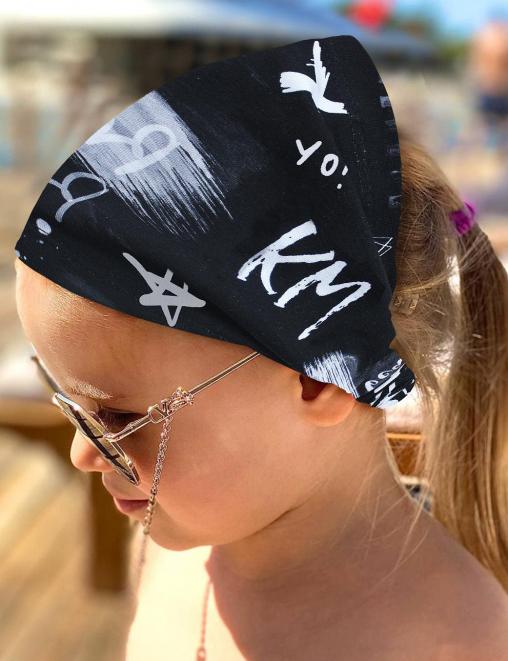 Бандана детская ПРЕМИУМ цв.Граффити Чёрный