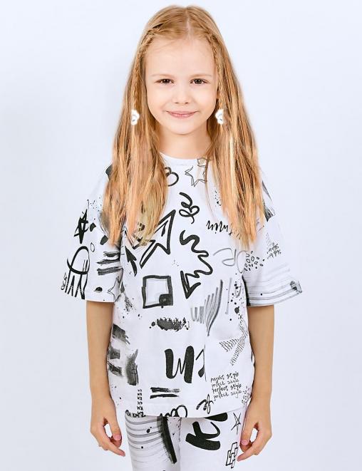 Футболка детская KETMIN PREMIUM ГРАФФИТИ цв.Белый