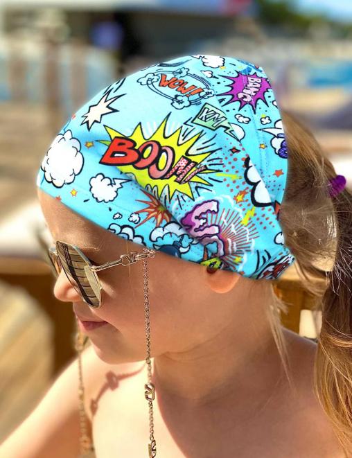 Бандана детская ХЛОПОК цв.BOOM бирюза