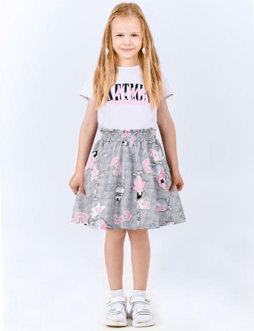 Юбка для девочки KETMIN НЕЗАБУДКА ПИНГВИНЫ